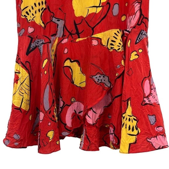 Flora Kung Dress Advance Womens Mermaid Beach Dress Red Midi Seashell Keyhole 8 - Picture 2 of 6